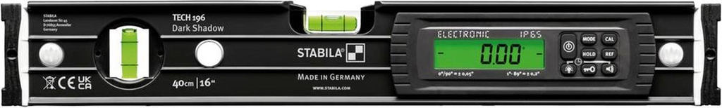 DIGITALE WATERPAS TECH 196 DARK SHADOW, 40CM REF:20006 STABILA