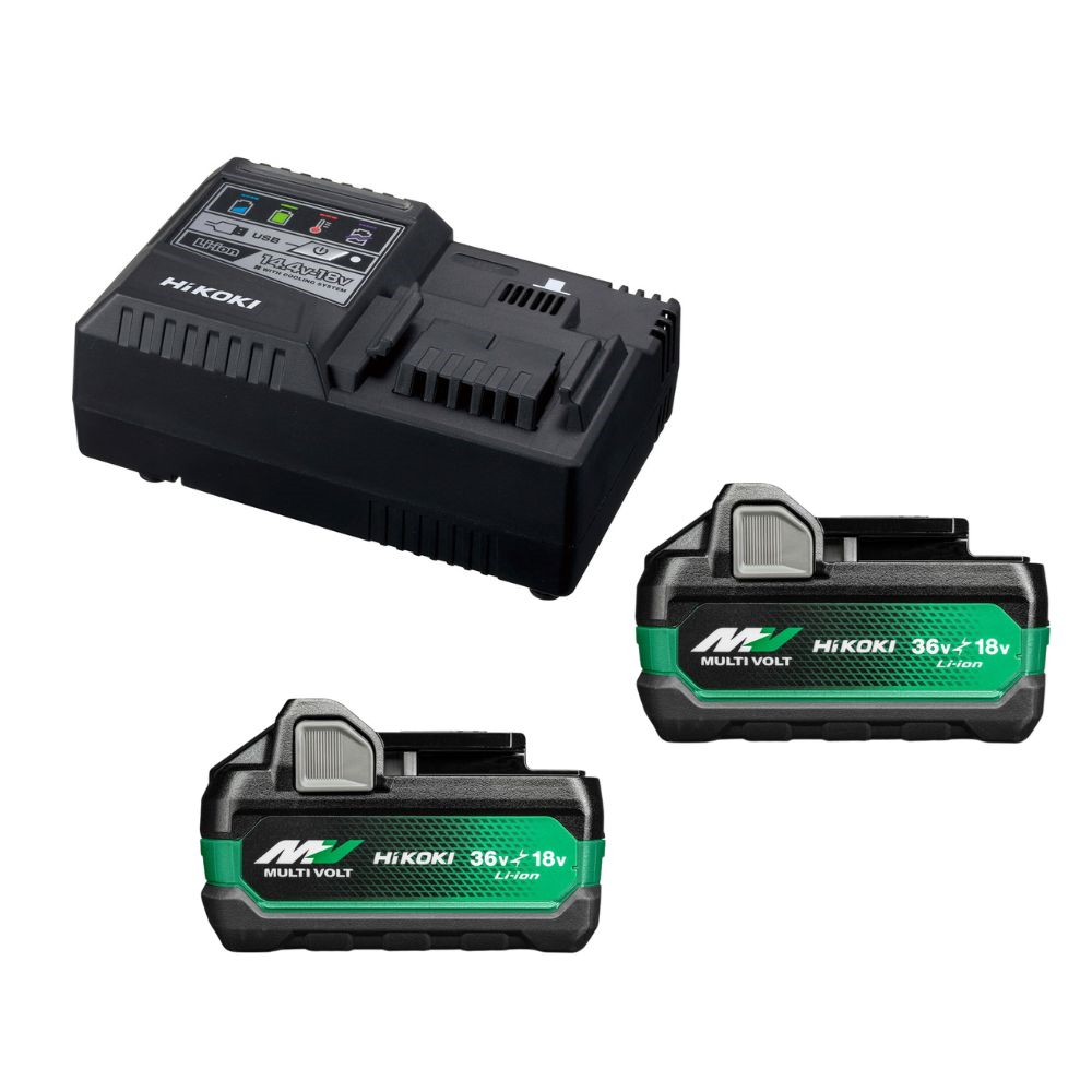 BOOSTER PACK 2 x MULTI-VOLT A ACCYU'S 5Ah 18V / 2,5AH 36V + SNELLADER UC18YSL3 REF:UC18YSL3WHZ HIKOKI