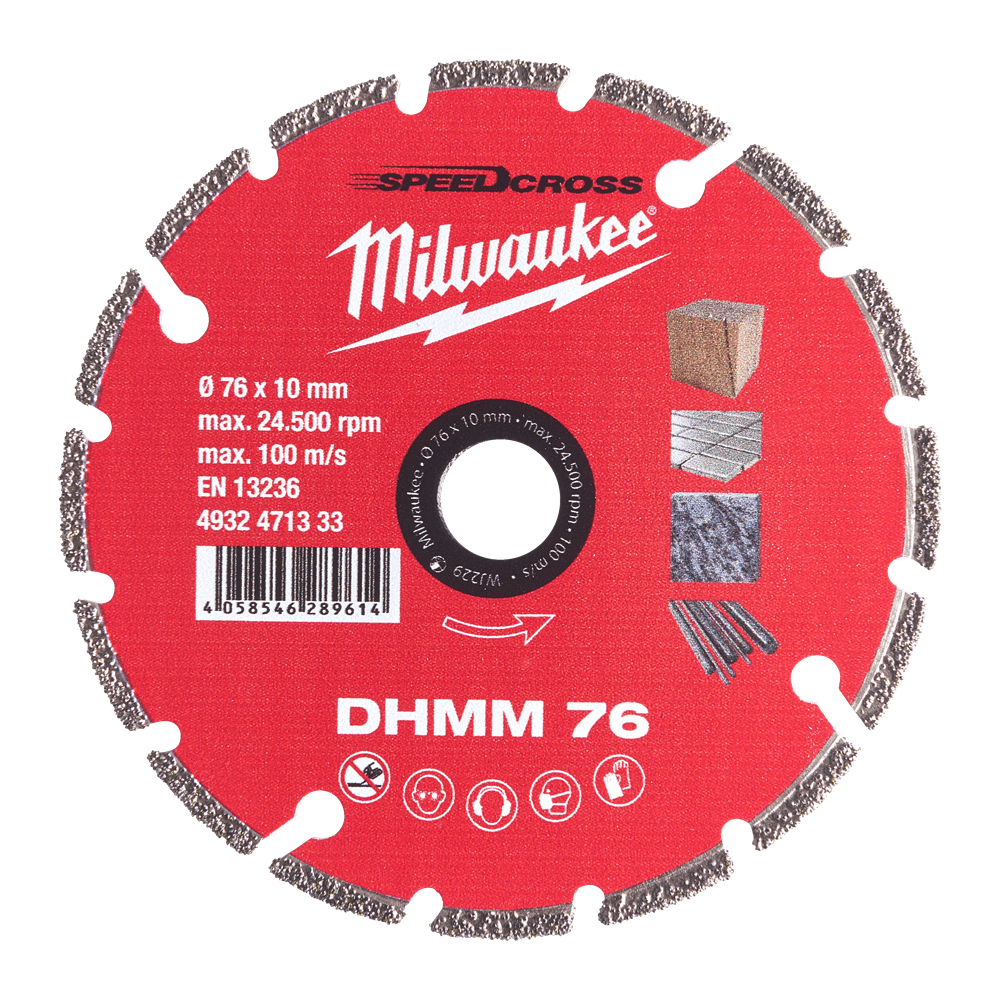 DIAMANTSLIJPSCHIJF MULTIMATERIAAL SPEEDCROSS DHMM 76 MM REF: 4932471333 MILWAUKEE