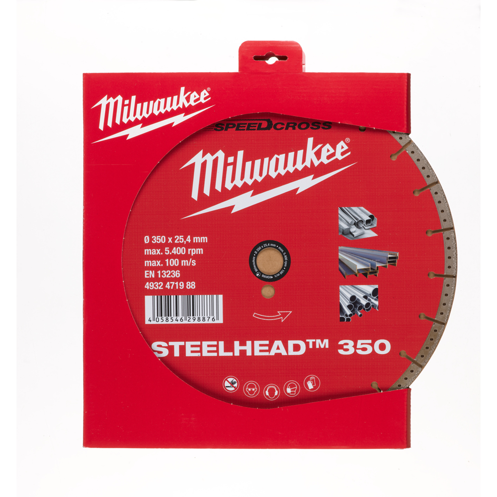 DIAMANTSLIJPSCHIJF METAAL SPEEDCROSS STEELHEAD 350 MM REF: 4932471988 MILWAUKEE