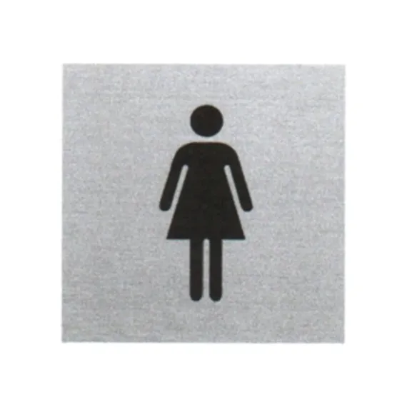 PICTOGRAM DAMES ZELFKLEVEND ALU - 80X80MM 1-6771-1