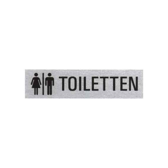 PICTOGRAM ''TOILETTEN''. ZELFKLEVEND ALU - 160X40MM REF:1-6771-27060
