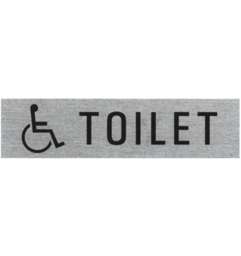 'PICTO ''TOILET'' ANDERSVALIDE.Z.KL. ALU - 160X40MM REF:1-6771-27051
