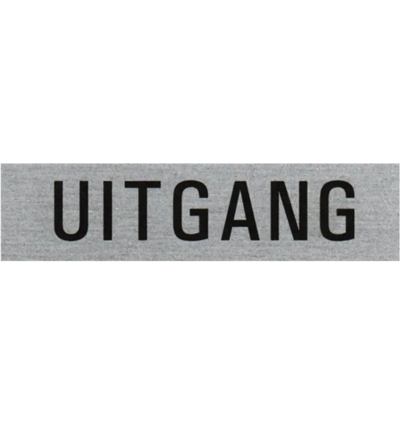 PICTOGRAM ''UITGANG''. ZELFKL. ALU - 160X40MM REF:1-6771-27098