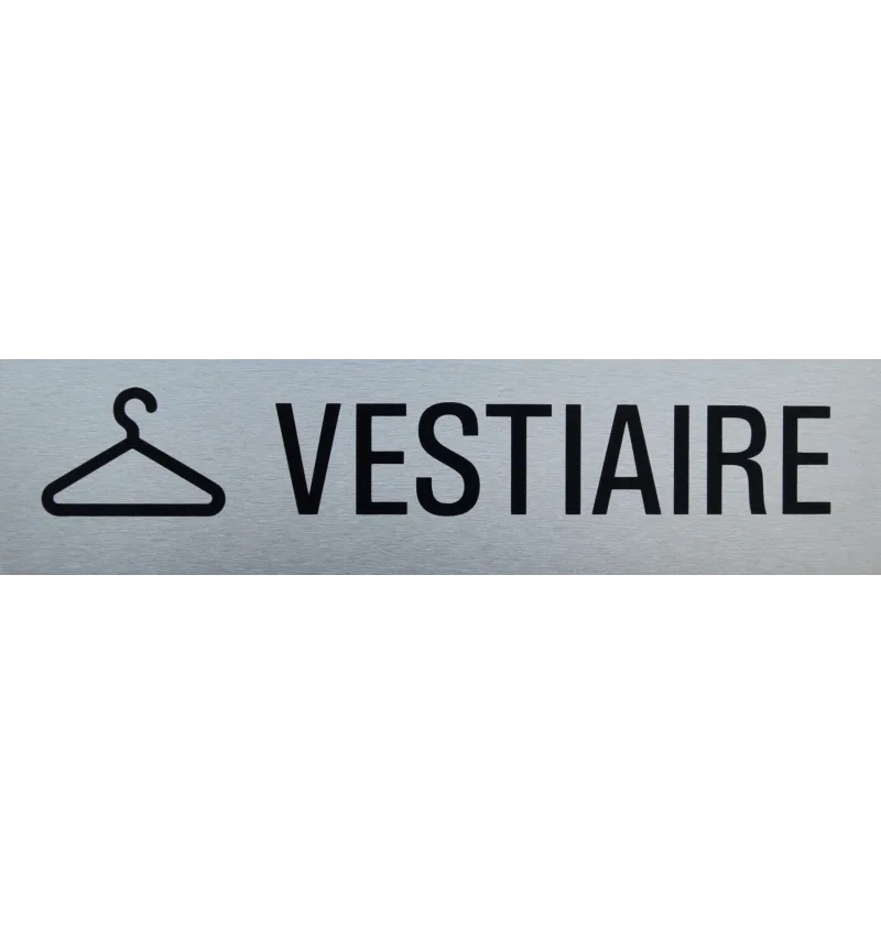 PICTOGRAM ''VESTIAIRE'' ZELFKLEVEND ALU - 160X40MM REF:1-6771-27091