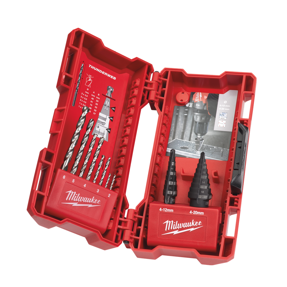 STAPPEN- METAALBOREN SET (10-DELIG) REF: 48899350 MILWAUKEE