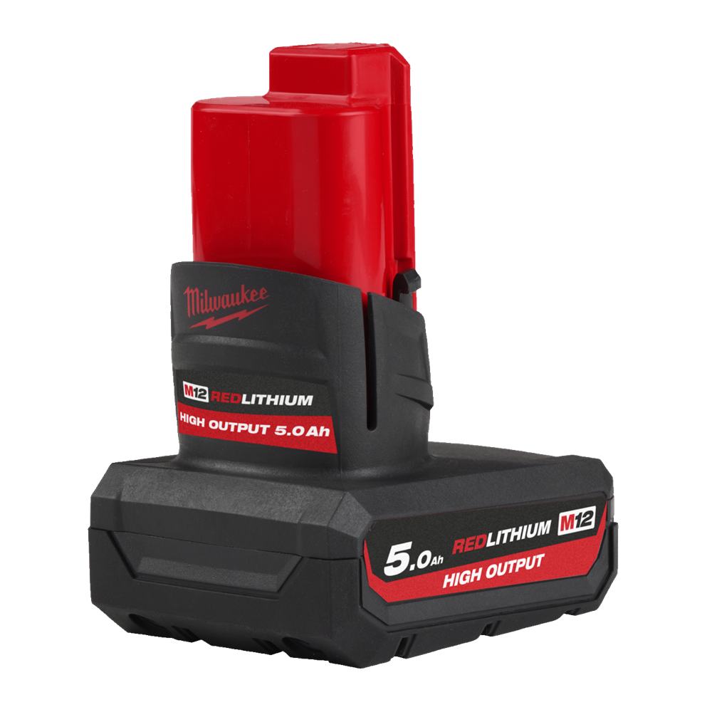 M12 HB5 (High Output) M12™ HIGH OUTPUT™ 5.0 AH ACCU REF: 4932480165 MILWAUKEE