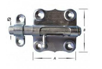 AMERIKAANSE GRENDEL VERZINKT 40MM REF:1-1100-12-40 PARDAEN