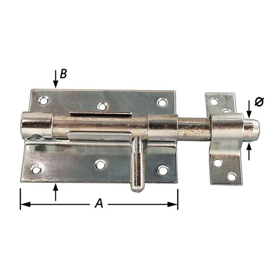BOX-GRENDELS VOOR HANGSLOT VERZ. 100MM REF:1-2008