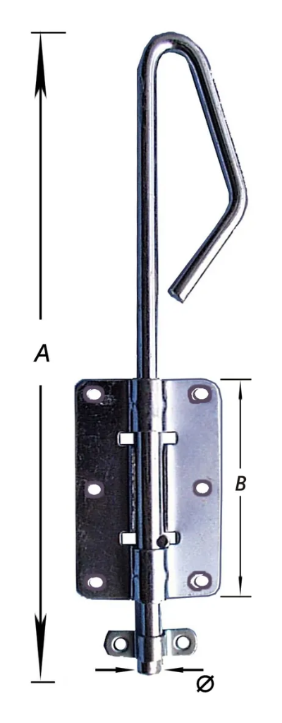 BAJONETGRENDEL RVS 400MM REF:1-1012-31-400