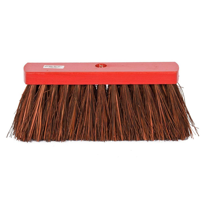 STRAATBEZEM BASSINE/PIASSAVA ROOD 30CM PLAT 2505