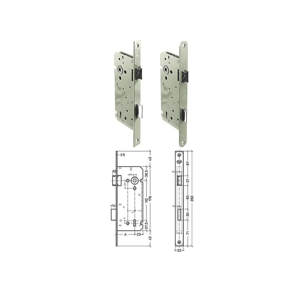 INSTEEKSLOT OMLEGBAAR RVS-LOOK 60X110MM S-1353-60