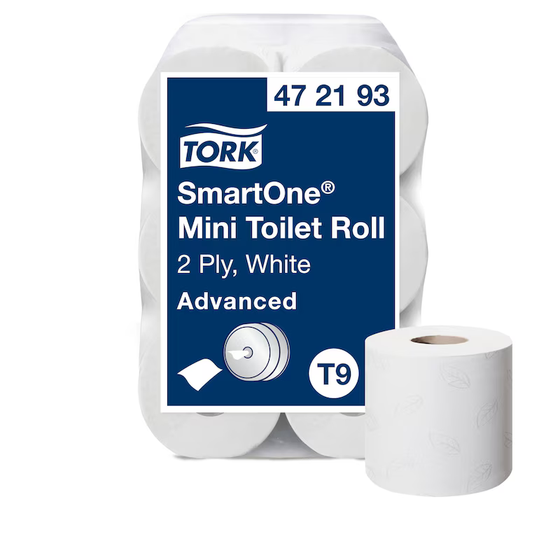 TORK SMARTONE MINI TOILETPAPIER 2-LAAGS WIT T9 ADVANCED (12X1) REF:6472193 TORK