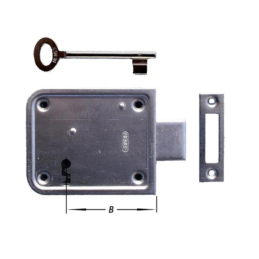 KELDERSLOT NEMEF 2 SLEUTELS 70MM S-0091