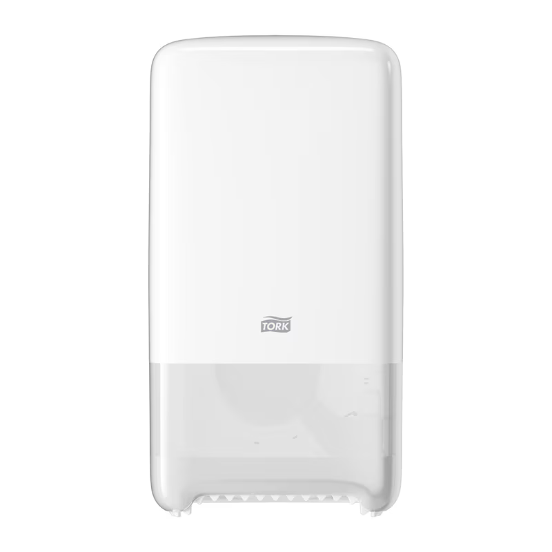 557500 TORK DISPENSER TWIN MID-SIZE TOILET WIT T8 REF:6557500 TORK