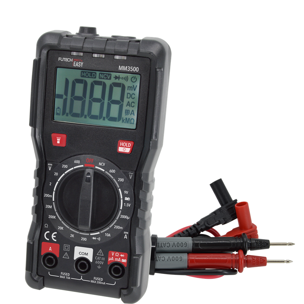 MULTIMETER MM3500 - CAT III 600V REF:MM3500 FUTECH