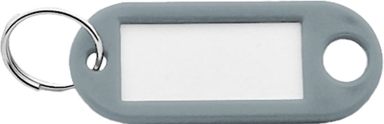 SLEUTELHANGERS RING+OOG GRIJS PVC REF:1-1956-7 PARDAEN