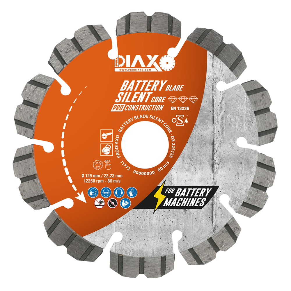 DIAMANTSCHIJF BATTERY BLADE SILENT CORE - 125X22,2MM - PRO CONSTRUCTION REF:DX 225125