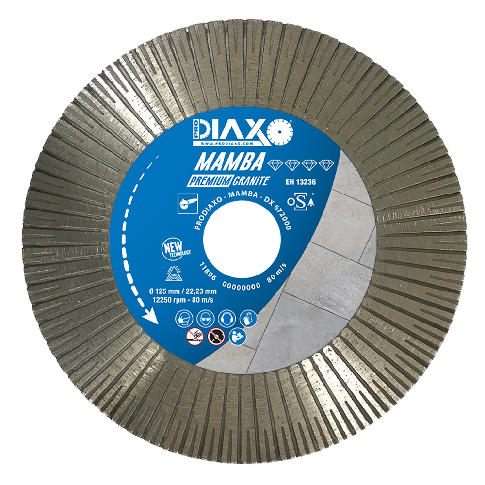 DIAMANTSCHIJF MAMBA - 125X22,2MM - PREMIUM GRANITE REF:DX 672000 PRODIAXO