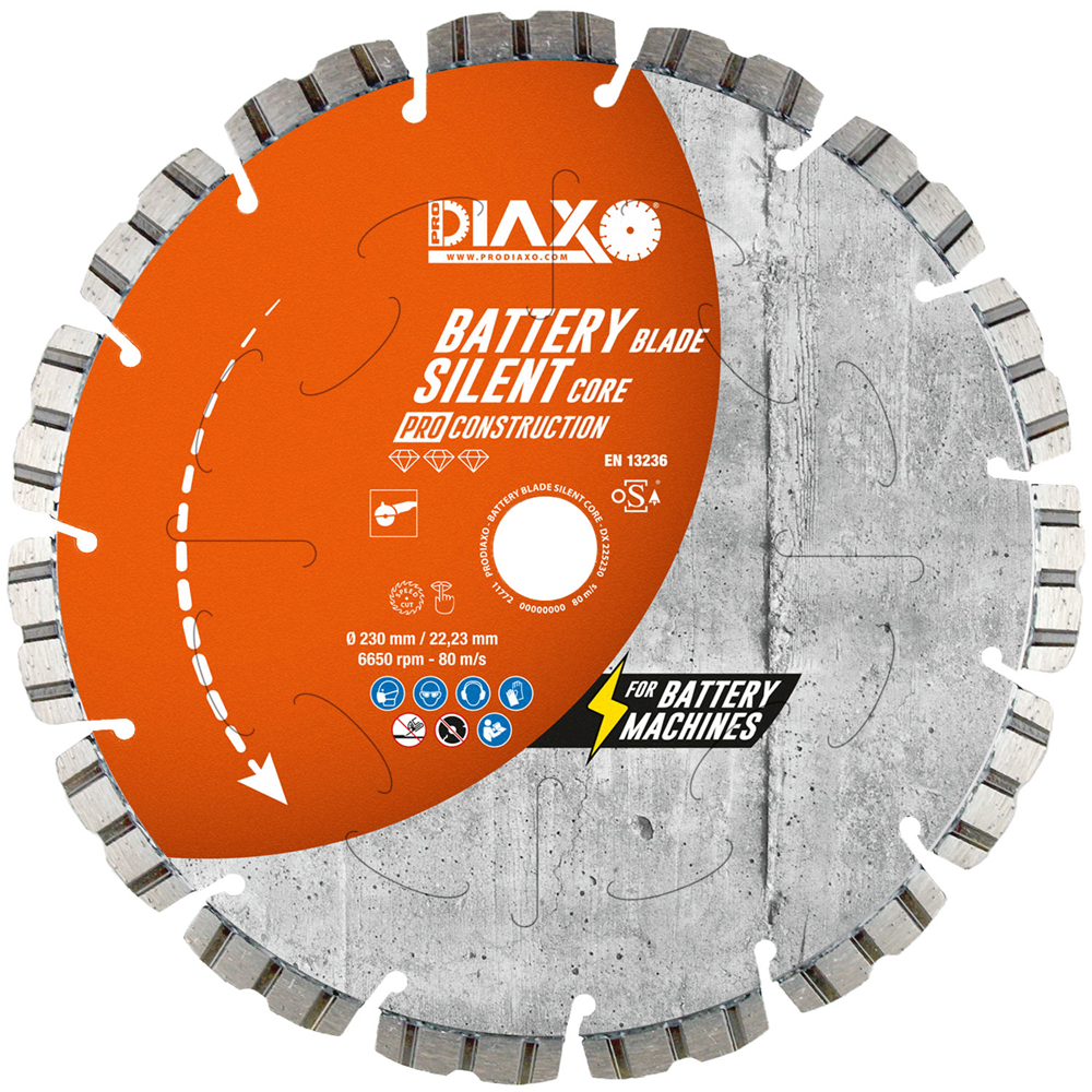 DIAMANTSCHIJF BATTERY BLADE SILENT CORE - 300 X 25,4 MM - PRO CONSTRUCTION REF:DX 225301 PRODIAXO