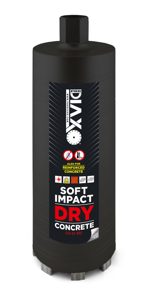CD-DI835-DRY IMPACT BETON-DROOGBOOR 1 1/4"-DIAM 82 MM-L 300MM-CUBIX TECHNOLOGY REF:DX 835082 PRODIAXO