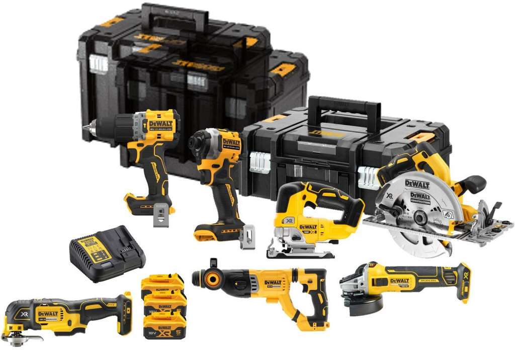 18V XR BRUSHLESS SET 7 MACHINES REF: DCK706P3T-QW DEWALT