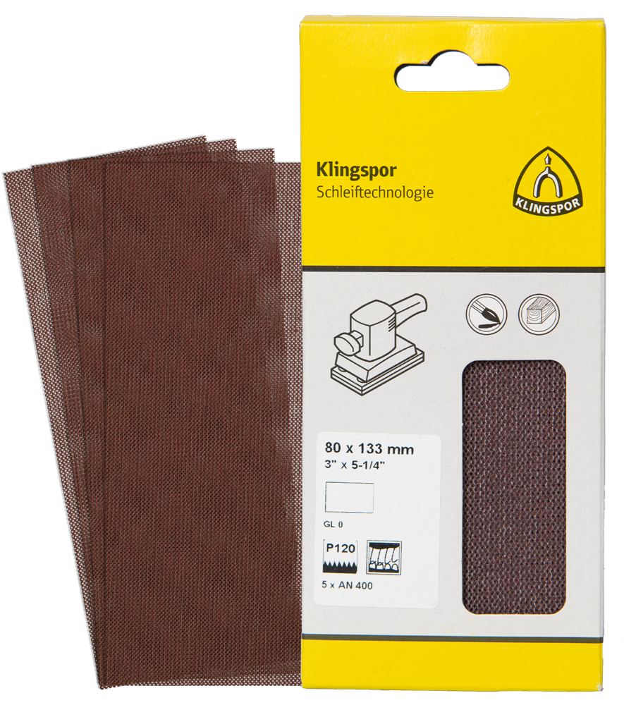 KV, SCHUURGAAS, SCHIJVEN, KLITTENBAND ST/AN400/GI/320/S/80X133/5SRT REF:360201 KLINGSPOR