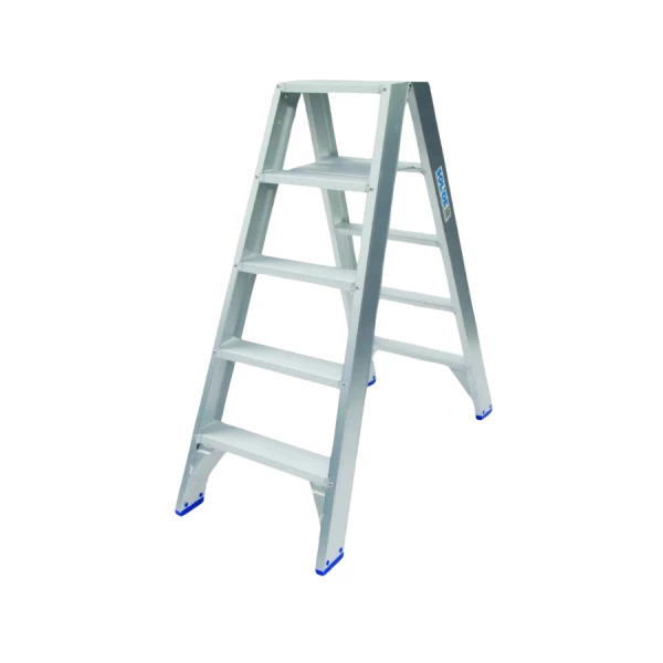 DUBBELE TRAPLADDER 2 X 5 TREDEN REF:DT05 SOLIDE