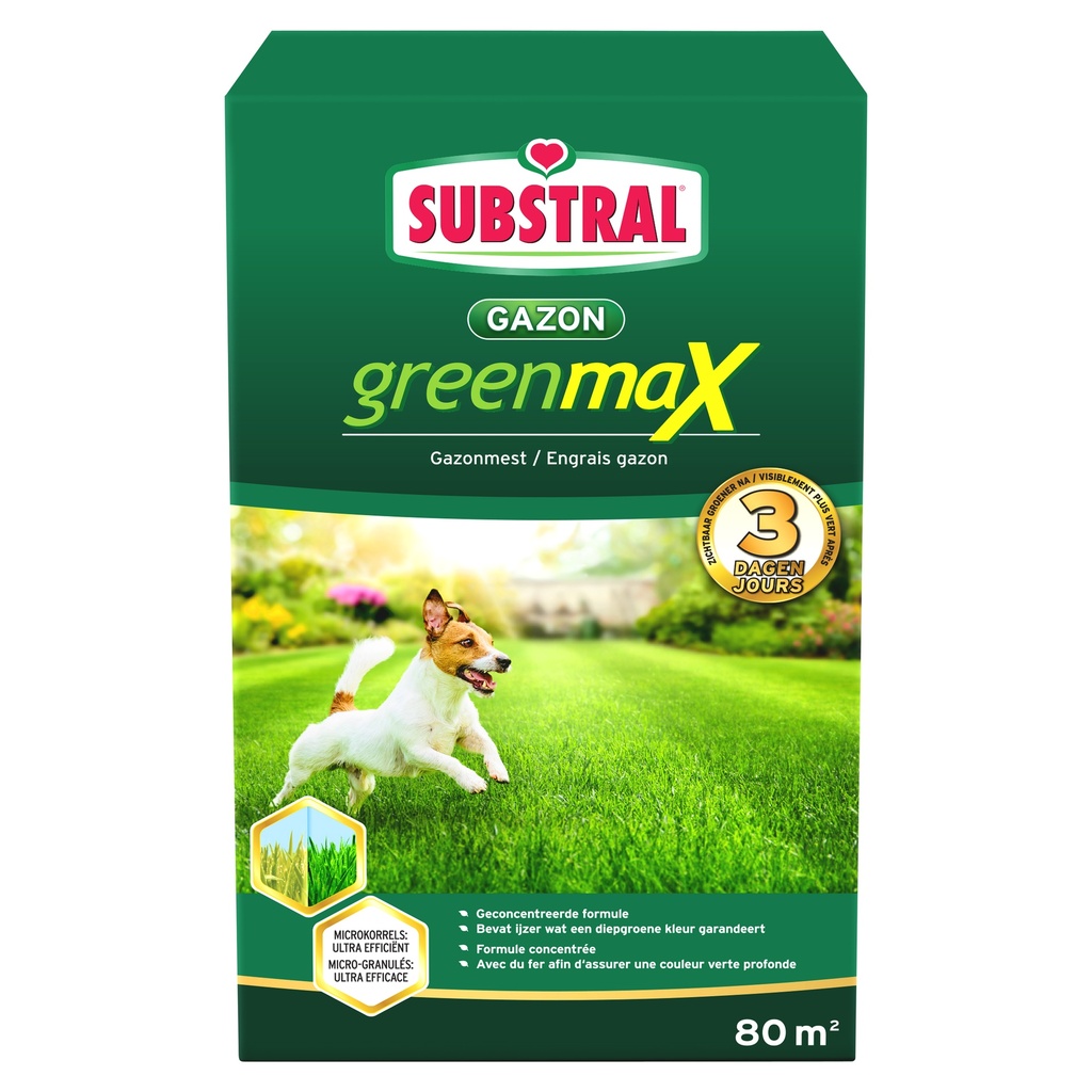 SUBSTRAL GREENMAX GAZONMEST 80M² REF:GMAX80N SUBSTRAL