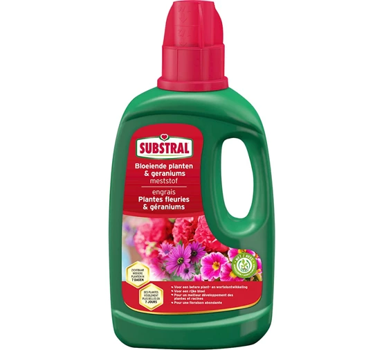 SUBSTRAL MESTSTOF VOOR BLOEIENDE PLANTEN EN GERANIUMS 500 ML REF:SEGE050(N) SUBSTRAL