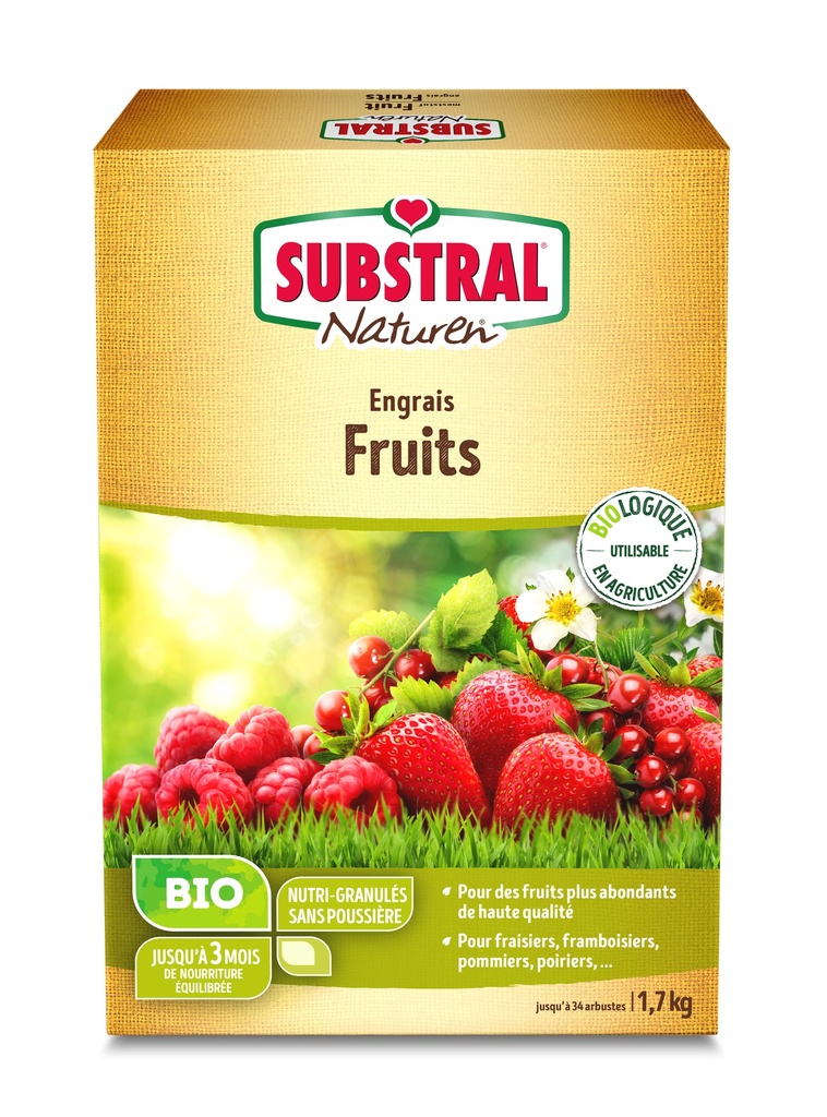 SUBSTRAL NATUREN MESTSTOF VOOR  FRUIT 1,7KG REF:SNMF170 SUBSTRAL