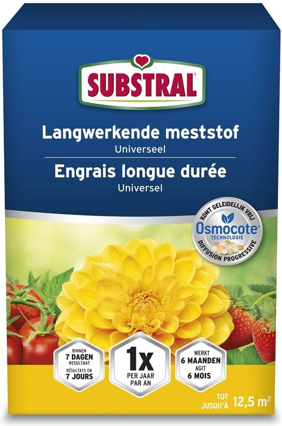 SUBSTRAL OSMOCOTE LANGWERKENDE MESTSTOF UNIVERSEEL 750 G REF:SOUM075 SUBSTRAL