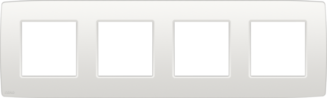 NIKO ORIGINAL 4-VOUDIGE AFDEKPLAAT CENTERAFSTAND 71MM WIT REF:NI-101-76400 NIKO