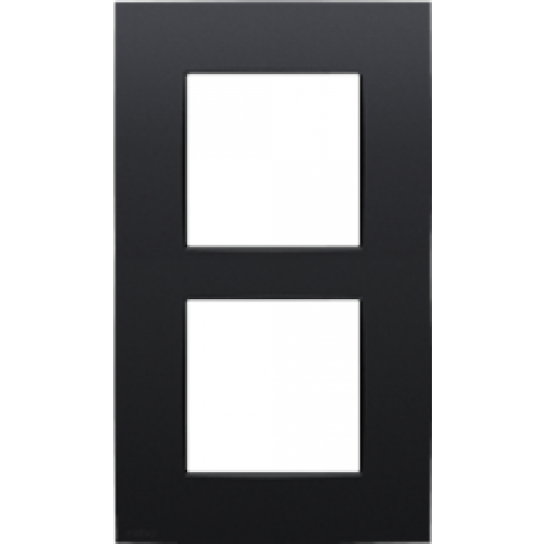 NIKO INTENSE 2-VOUDIGE AFDEKPLAAT CENTERAFSTAND 60MM ZWART REF:NI-136-76200 NIKO