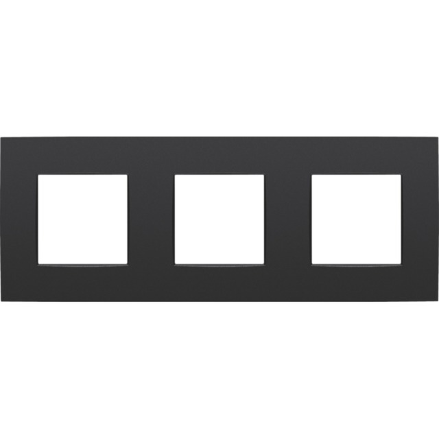 NIKO INTENSE 3-VOUDIGE AFDEKPLAAT CENTERAFSTAND 71MM ZWART REF:NI-130-76700 NIKO