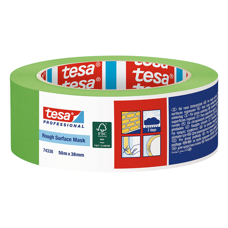 TESA MASKING TAPE RUWE ONDERGROND 38MM 50M REF: 74338-00003-00 TESA