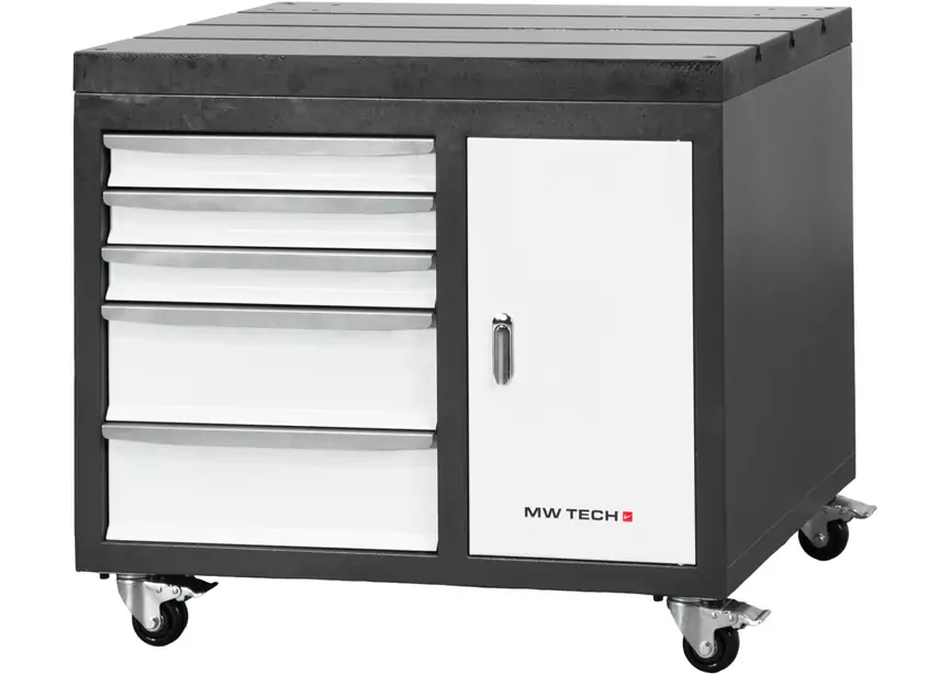 VERRIJDBARE WERKBANK GIETIJZEREN BLAD 900X600X800 MM REF: SF-WBD2 VYNCKIER
