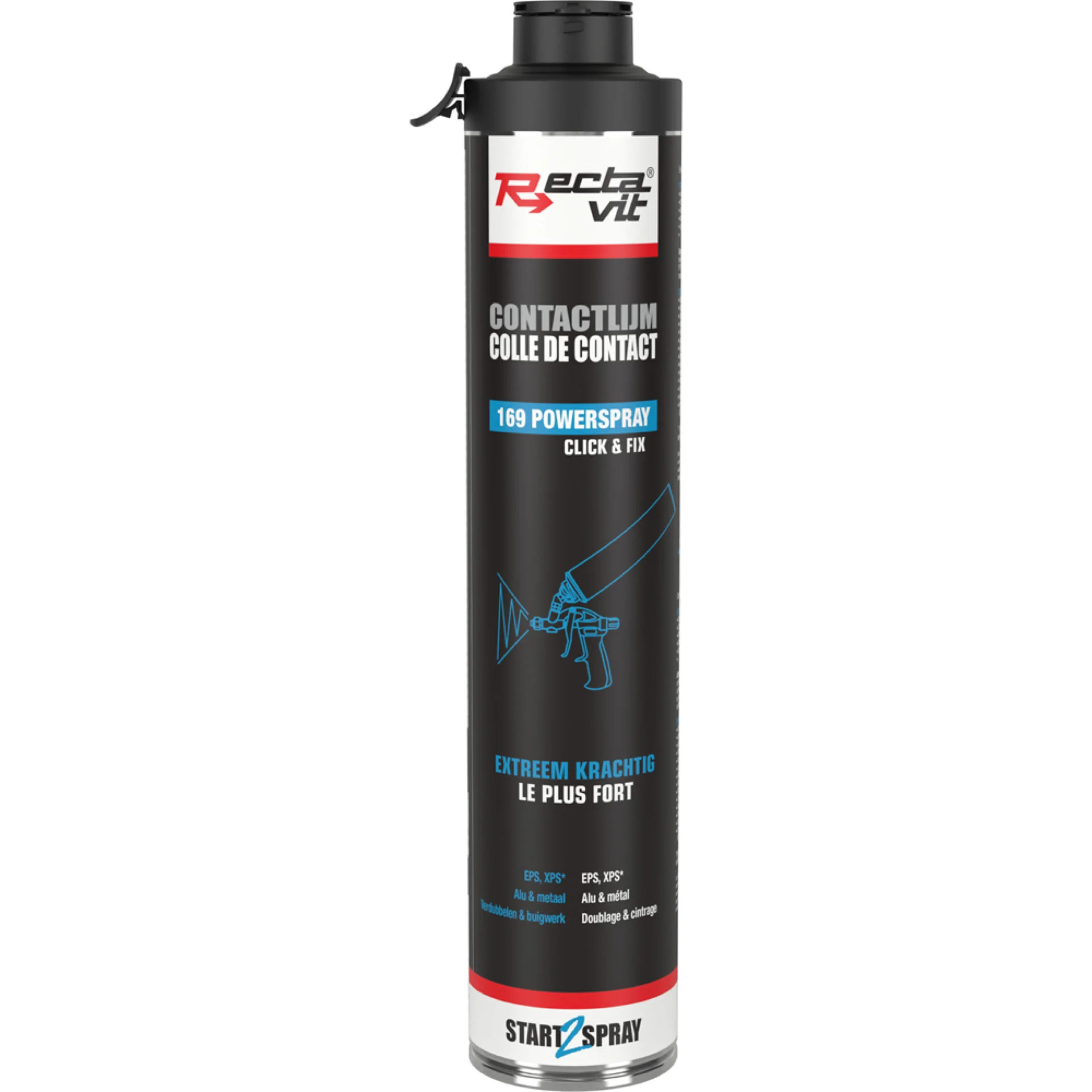 169 POWERSPRAY SPUITLIJM C&F 750ML REF: 167133 RECTAVIT