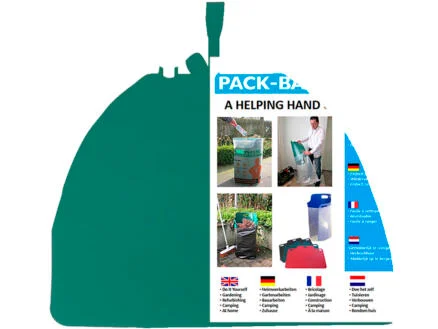 PACK-BAG VOOR 60L ZAK / GROEN / 95X65 CM REF:PBLGRE04 POLET
