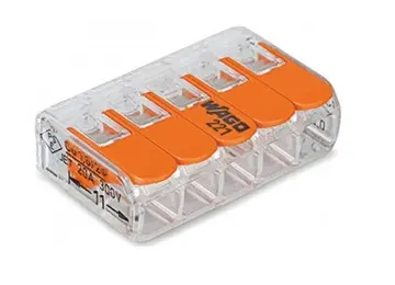 STEEKKLEM UNIV-COMP 5 POL 0.5-6MM+H (15ST) REF:CCWSIWA-221615P5-015 WAGO