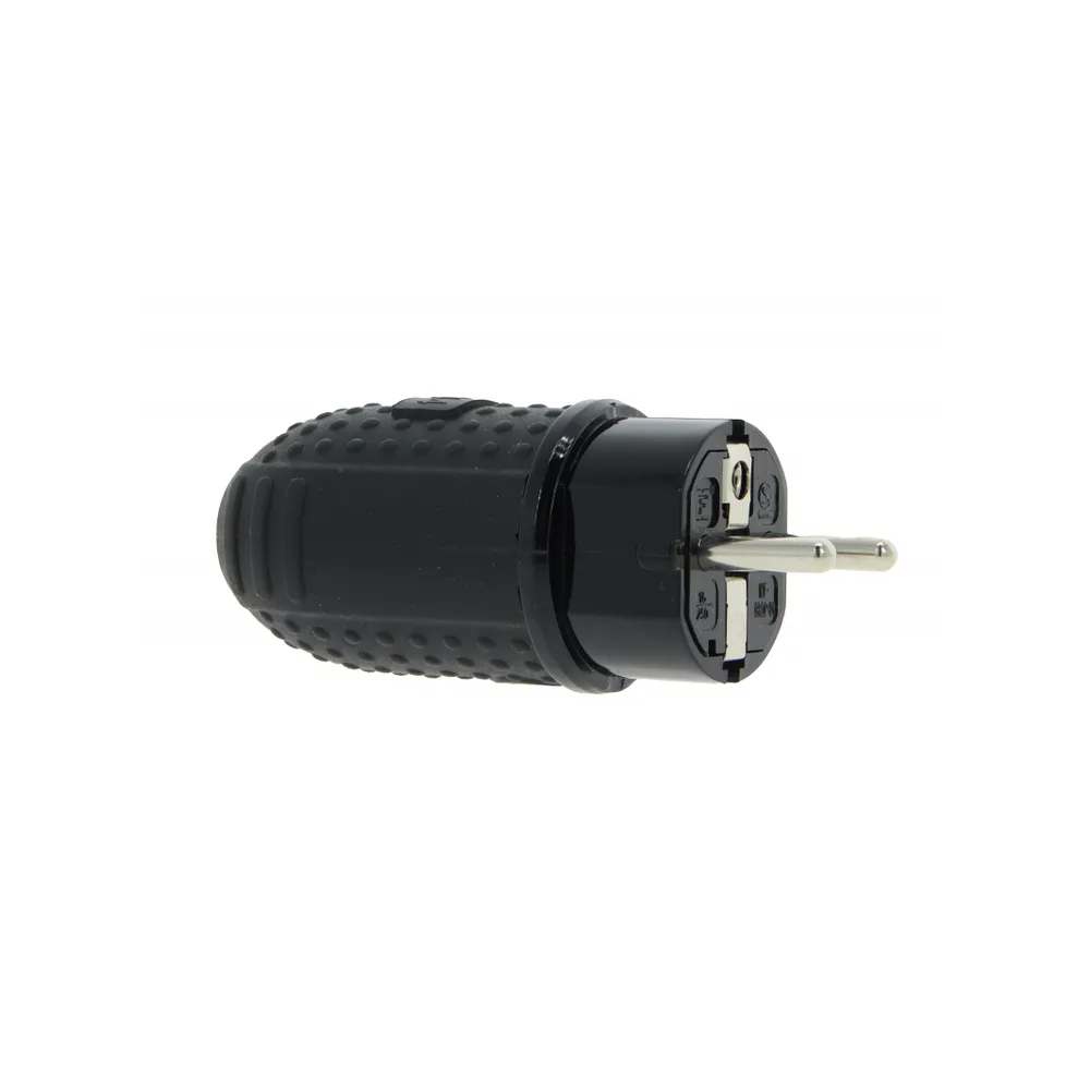 STEKKER RUBBER 16A ZWART REF:533300211 ELTRA