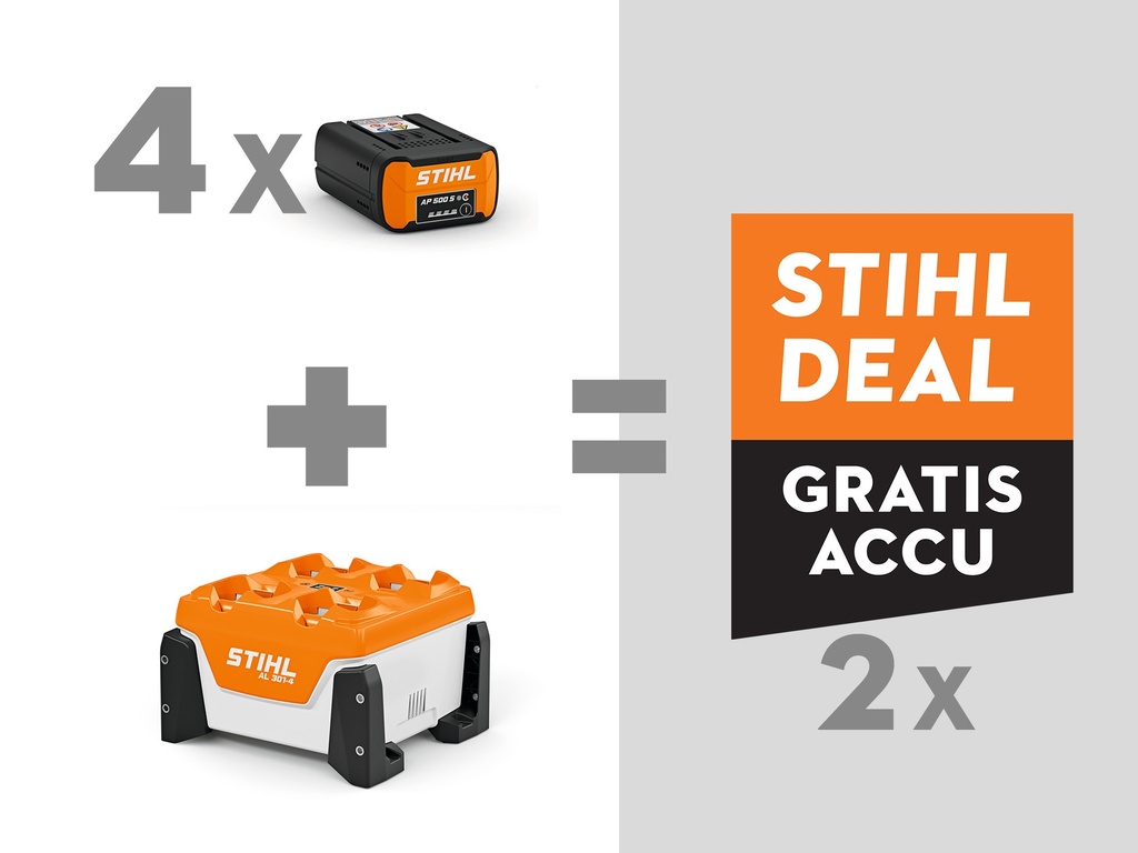 6 X AP 500 S BATTERIJ, AL 301-4 REF:EA012000012 STIHL