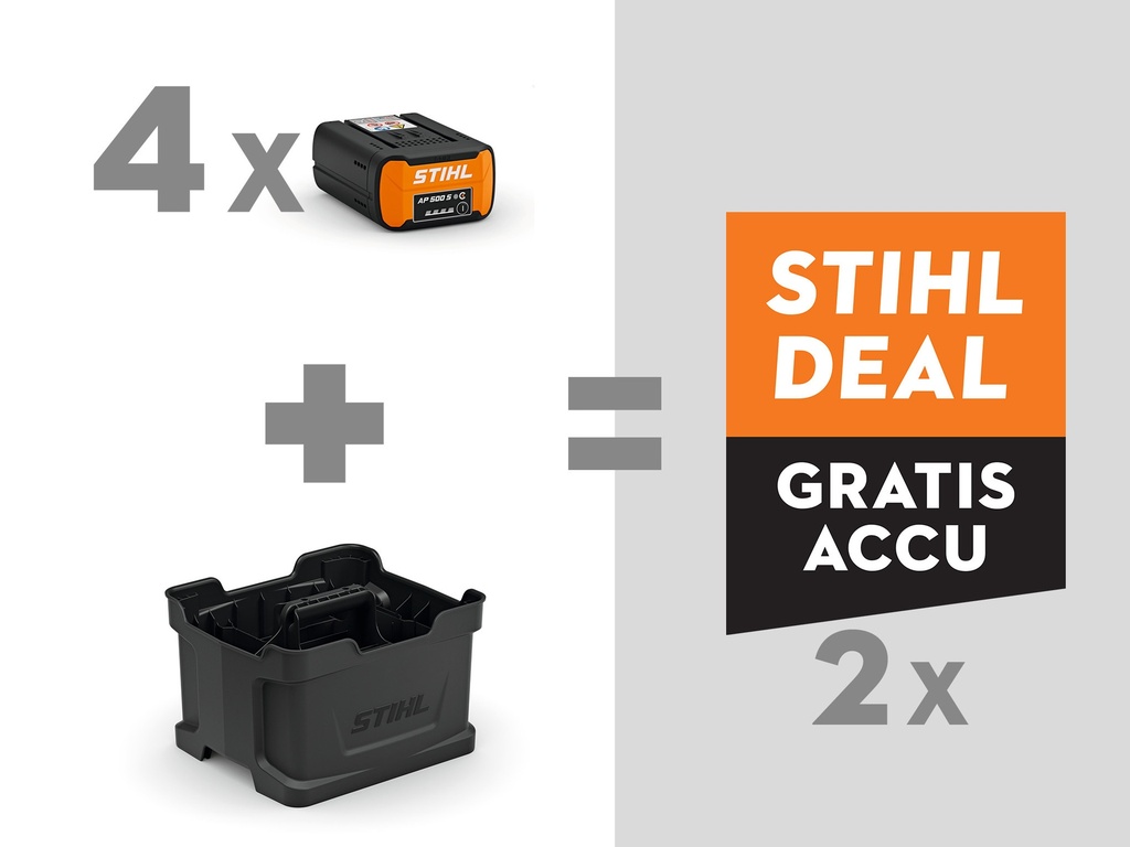 6 X AP 500 S BATTERY, BATTERY CRATE REF:EA012000013 STIHL