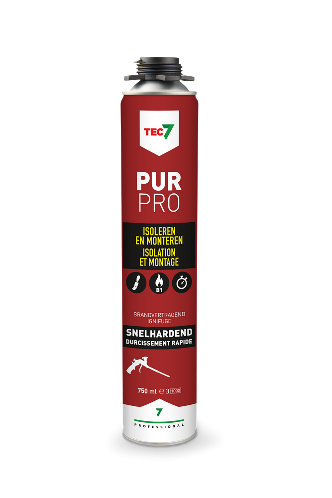 PUR ISOLATIE-EN MONTAGESCHUIM PRO B1 NBS 750ML REF:670005000 TEC7