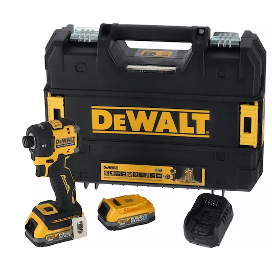 18V XR HYDRAULISCHE SLAGSCHROEVENDRAAIER - 2 X COMPACT POWERSTACK REF:DCF870E2T-QW DEWALT