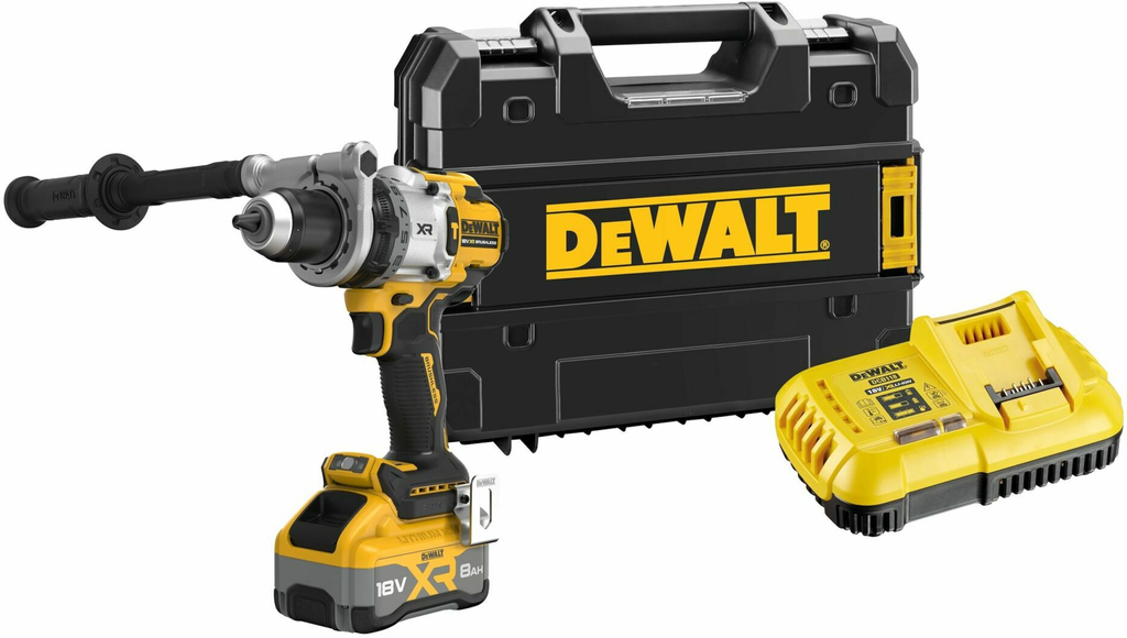 18V XR PREMIUM 3-SNELHEDEN  SCHROEF-/KLOPBOORMACHINE - 1 X 8AH TABLESS REF:DCD1007WW1T-QW DEWALT
