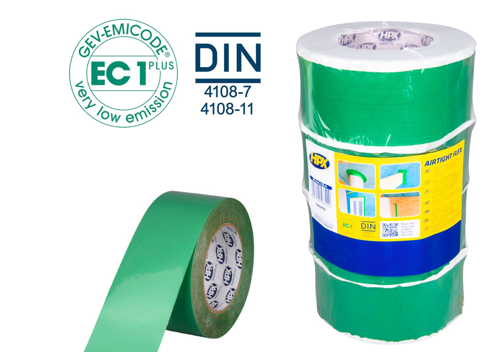 PROMOPACK 4 X IS6025 AIRTIGHT GROEN 60MM X 25M REF:HPXIS6025D HPX