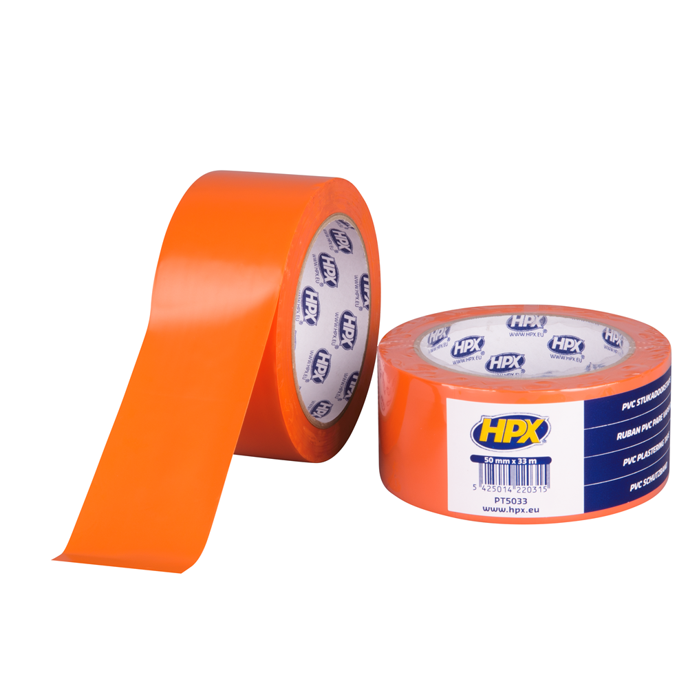 PVC BESCHERMINGSTAPE - ORANJE 50MM X 33M REF:HPXPT5033 HPX