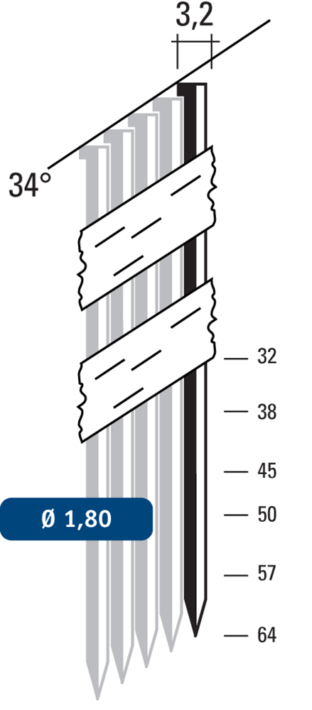 DA32 NAGEL GALVA 4M (4) REF:FRDA32GALV HEWITOOL
