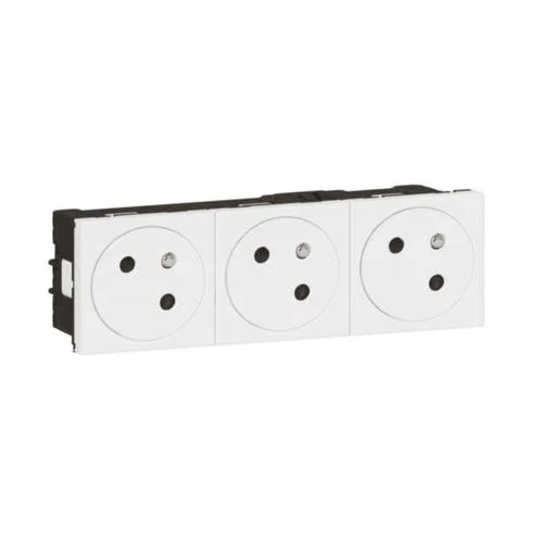 3 STOPCONTACTEN MOSAIC 45 LINK-2P+A WIT/KLEM REF:KISMFLE-WML0453-0010 LEGRAND